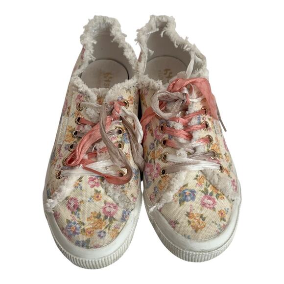 LoveShackFancy x Superga Sneaker In Morning Surf Floral Print Size 39.5 - Picture 3 of 14